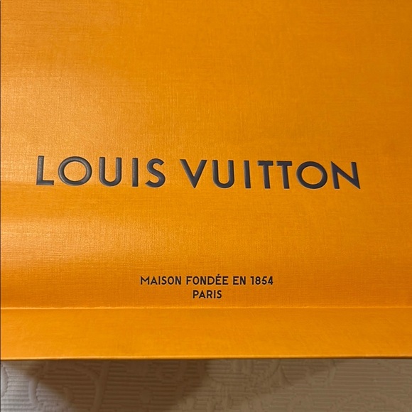 Louis Vuitton Tangerine Bag with Navy Handles - Picture 4 of 7
